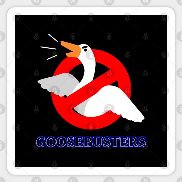 Funny Goose Gamer Retro 80's Ghost Movie Mashup Parody Sticker by BoggsNicolas